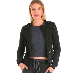 Hardtail Clothing 100% Cotton Fleece Black Blazer Women’s Hoodie NWT Size Large